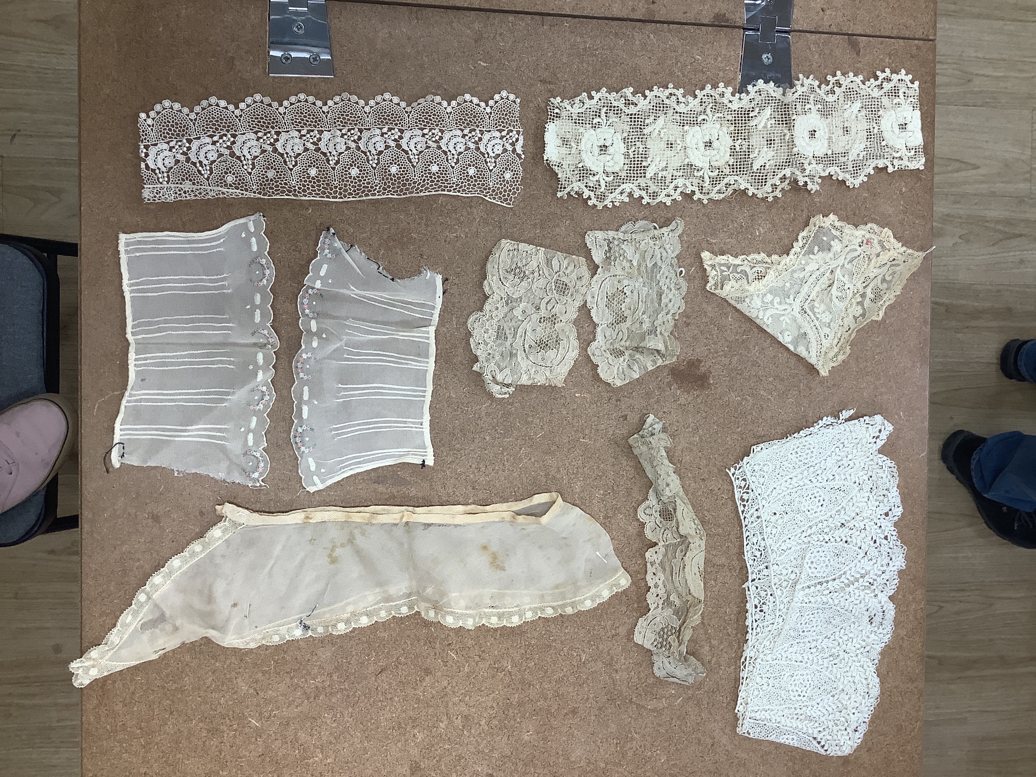 A collection of lace collars and trimmings
